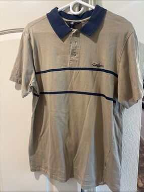 Volcom Brown and Navy Polo